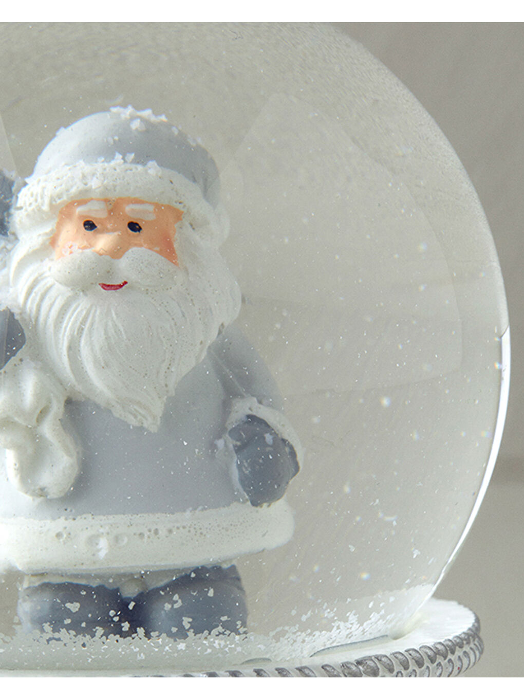 Santa Yılbaşı Kar Küresi 6,6x6,6x8,5 cm Beyaz-2