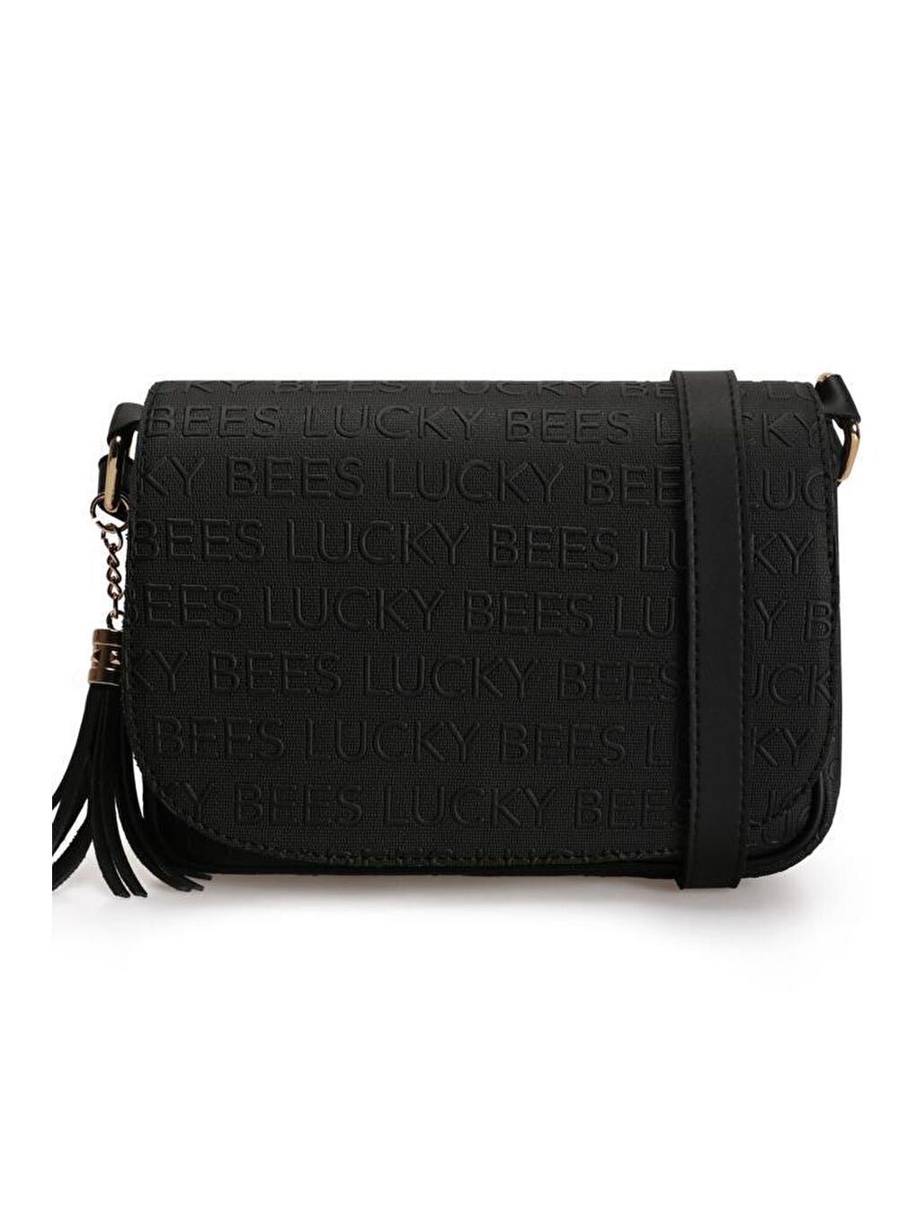 Siyah Desenli Kadın El ve Omuz Çantası-1