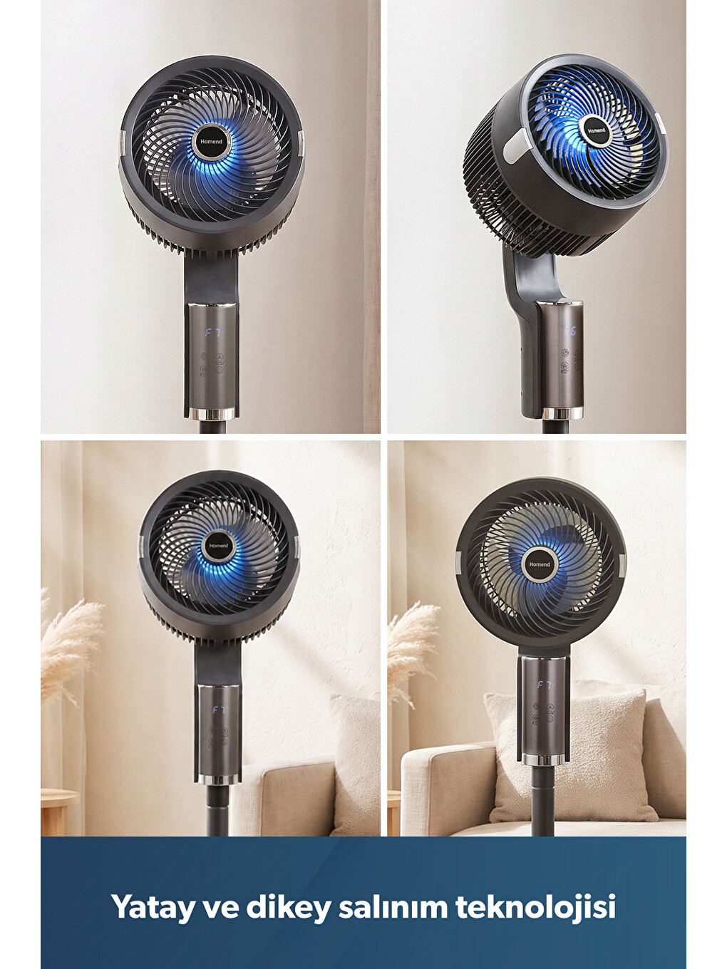 Fanomen 9014h Uzaktan Kumandalı Led Işıklı Vantilatör-1