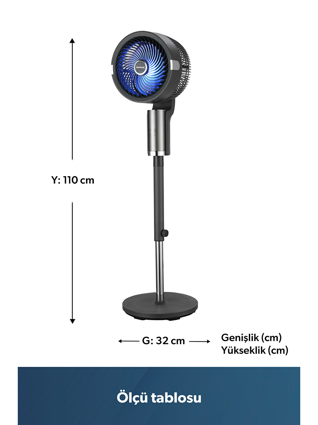 Fanomen 9014h Uzaktan Kumandalı Led Işıklı Vantilatör-2