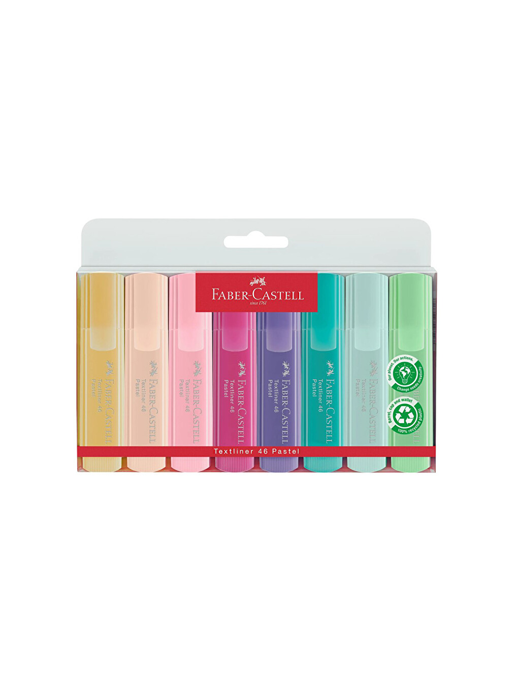 Pastel Renk Fosforlu Kalem 8'li Set, Su Bazlı, Ergonomik Tasarım