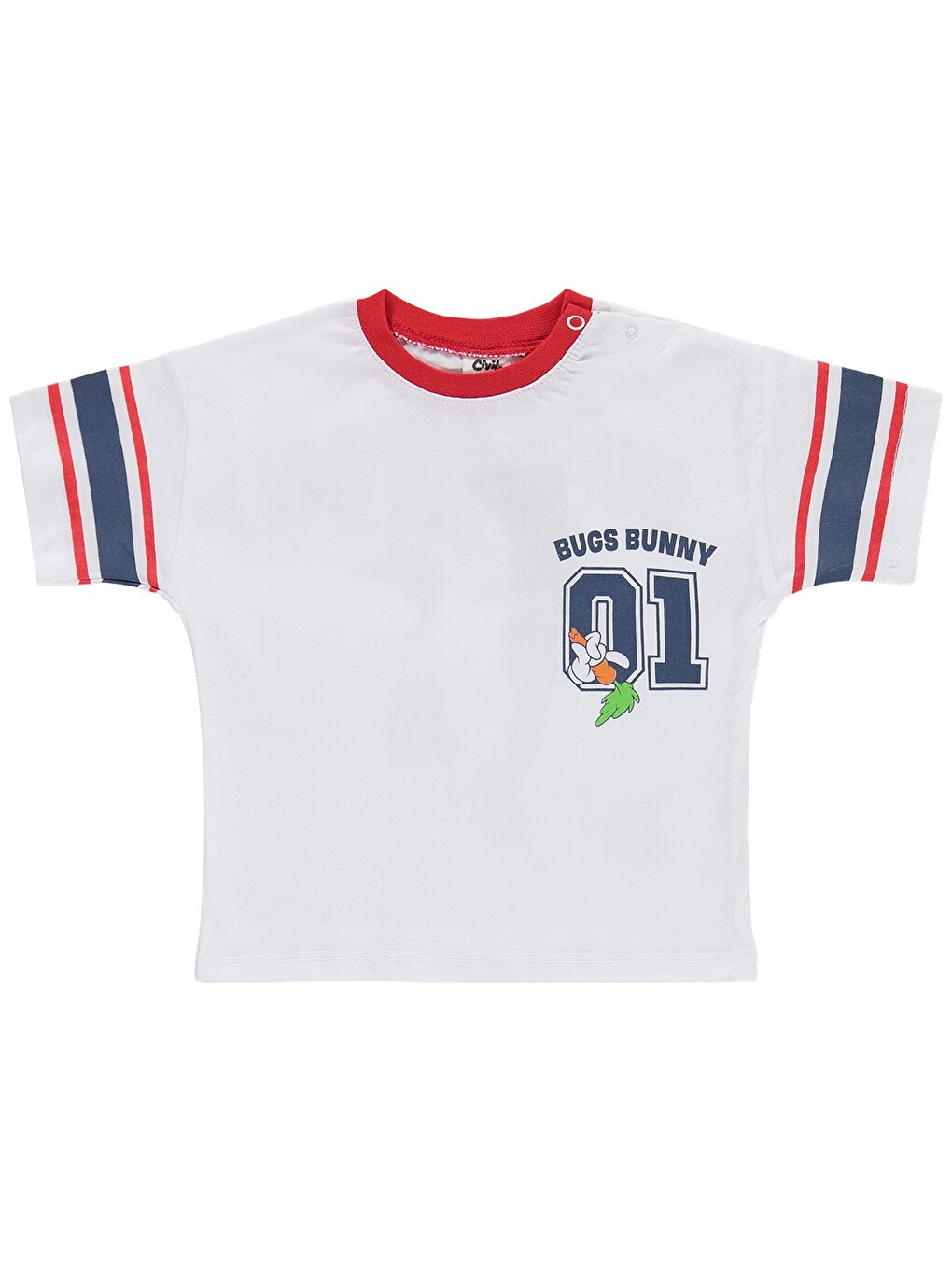 Baby Bugs Bunny Baskılı 6-18 Ay Takım - Beyaz-1