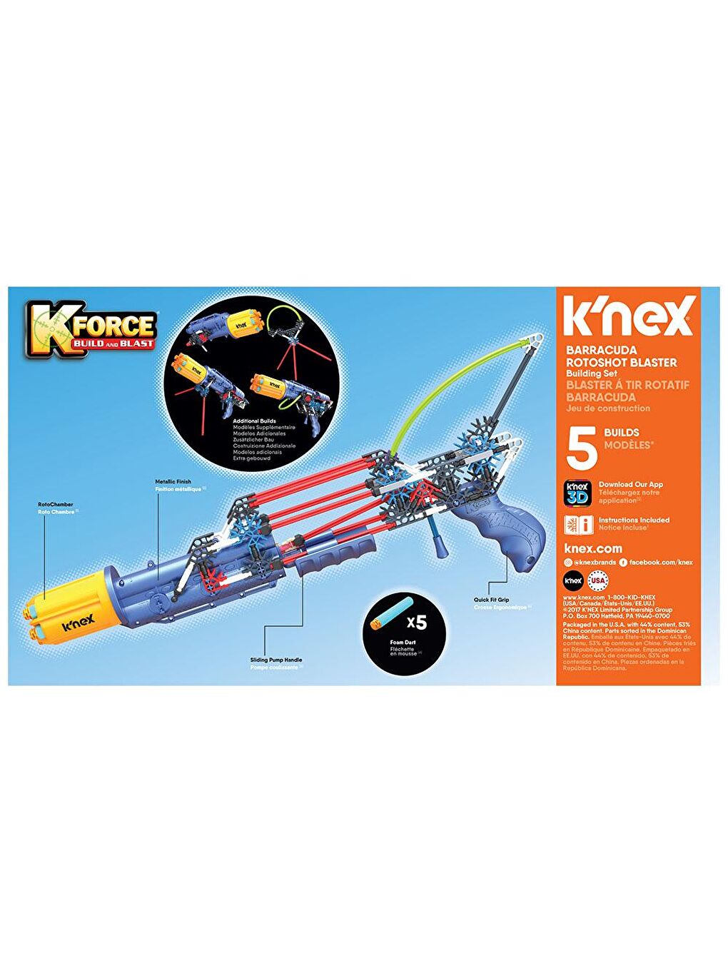 KNex Karışık K'Nex K-Force Baracuda Rotoshot Blaster 47023 - 4