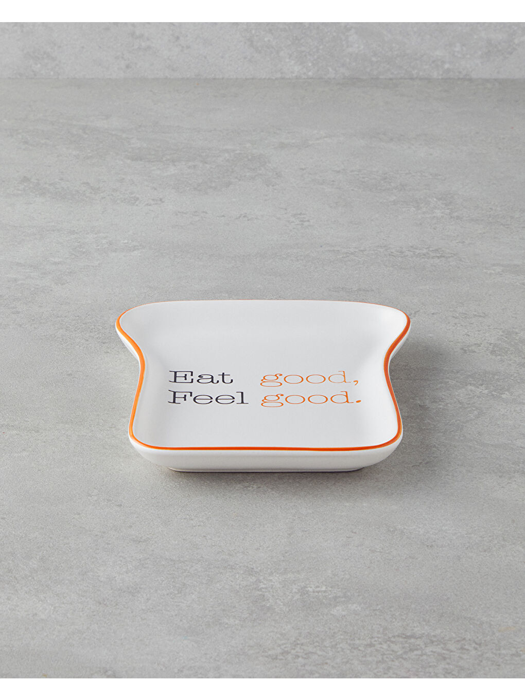 Feel Good Seramik Pasta Tabağı 13x19 cm Turuncu-Siyah