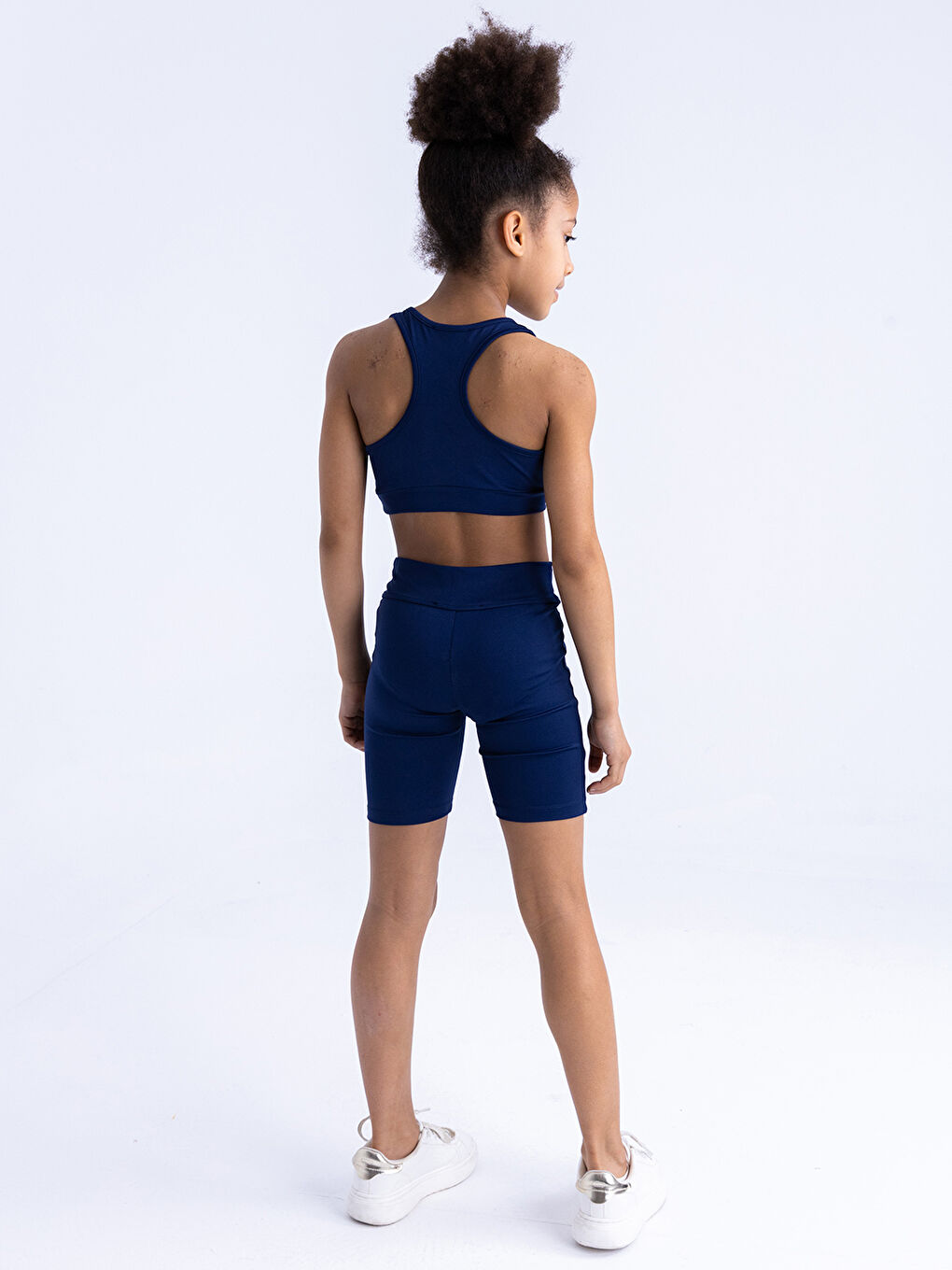 Lacivert Nancy Neon Biker Tayt-2