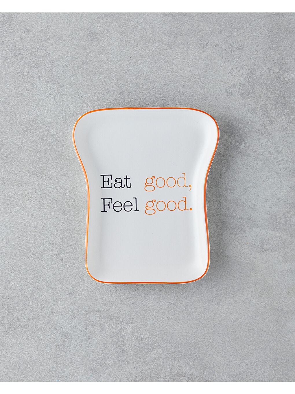 Feel Good Seramik Pasta Tabağı 13x19 cm Turuncu-Siyah-1