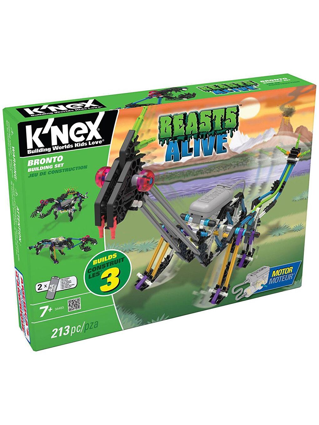 KNex Karışık K'Nex Bronto Yapım Seti (Motorlu) Beasts Alive Serisi - 1