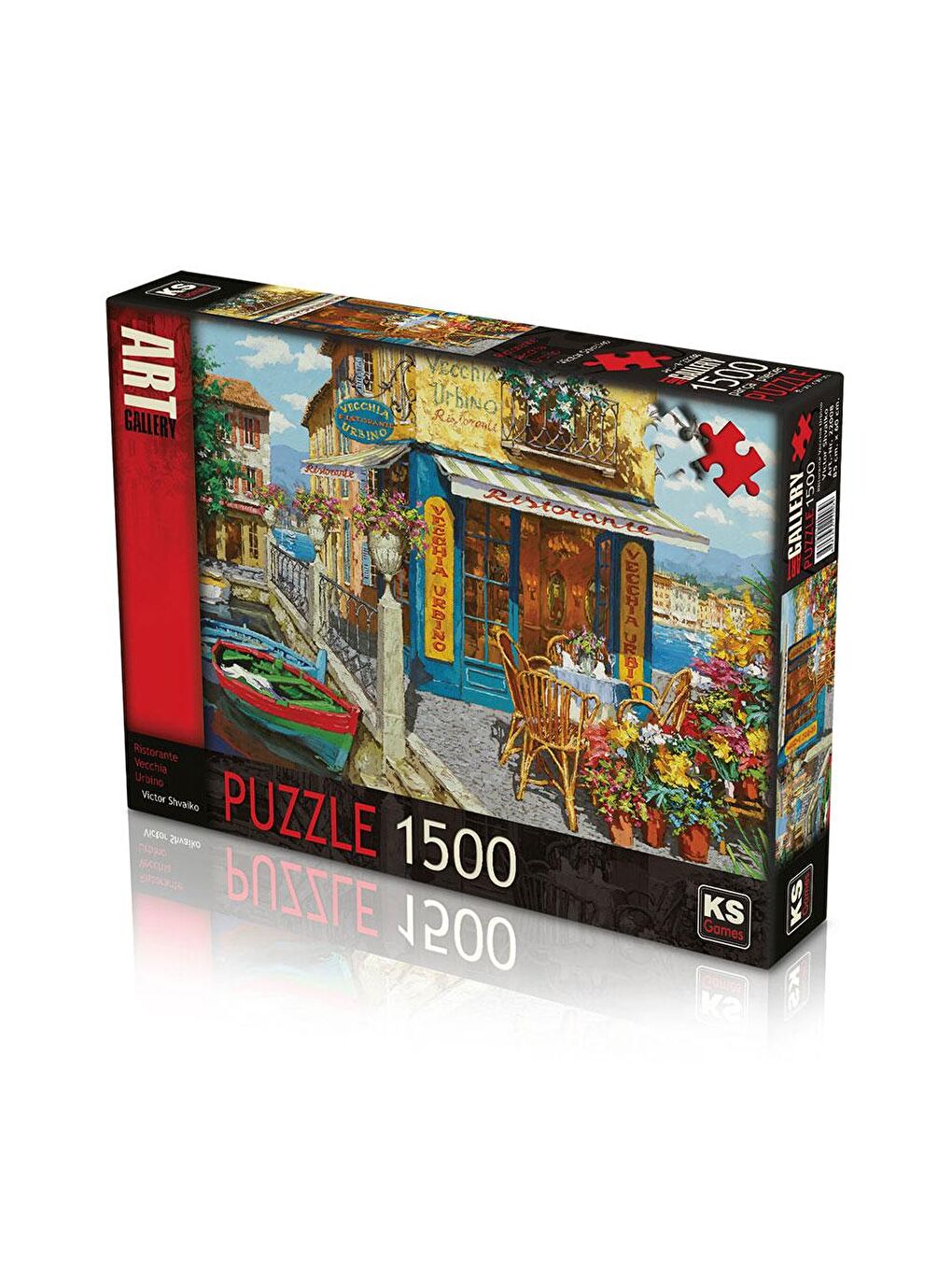 KS GAMES Renksiz Puzzle 1000 Parça Ristorante Vecchia Urbino 22008