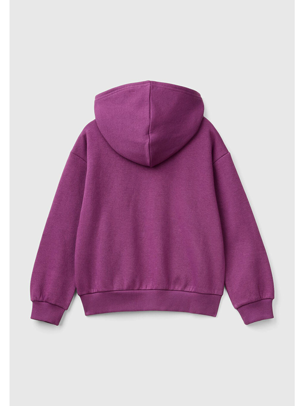 United Colors Of Benetton Kız Çocuk Mor Pamuk Karışımlı Payet Logolu Kapüşonlu Sweatshirt - 1