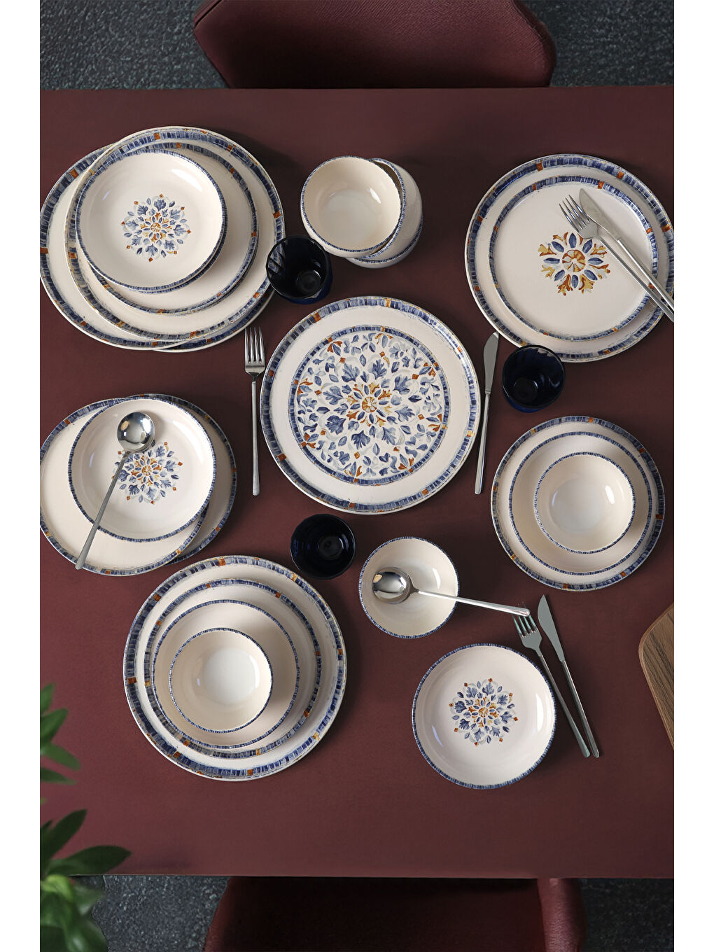 Karışık Sapphire Yemek Takımı 24 Parça 6 Kişilik-1