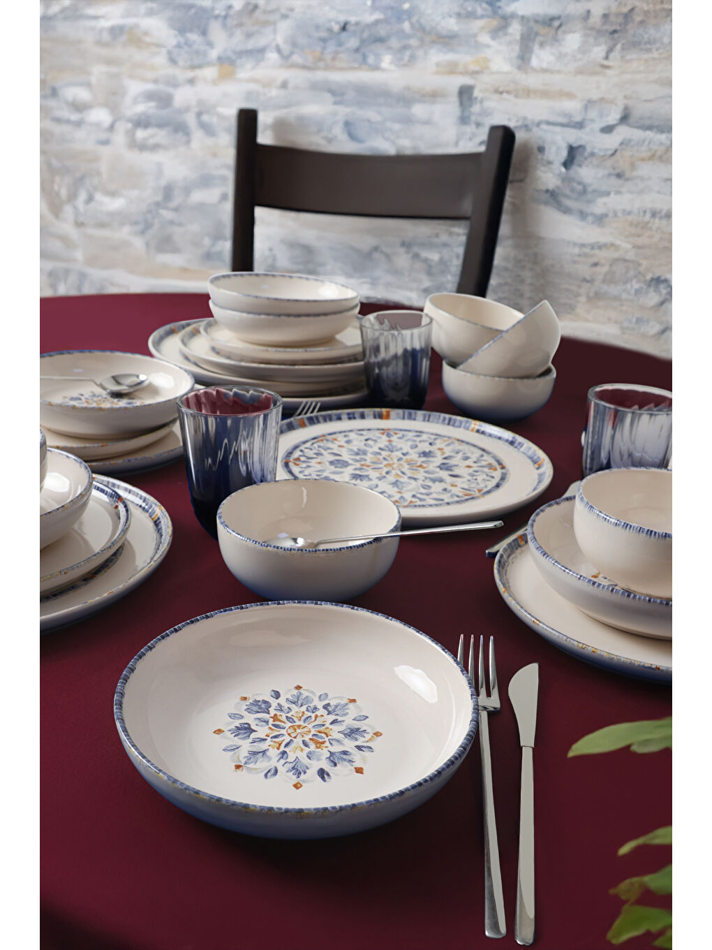 Karışık Sapphire Yemek Takımı 24 Parça 6 Kişilik-2