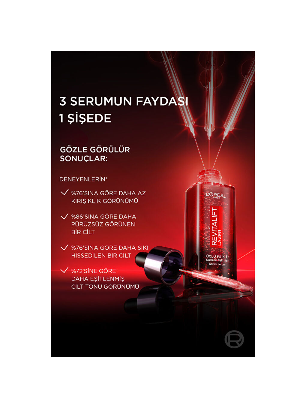 L'Oréal Paris Revitalift Lazer Yaşlanma Belirtileri Karşıtı Üçlü Peptit Bakım Serumu-8