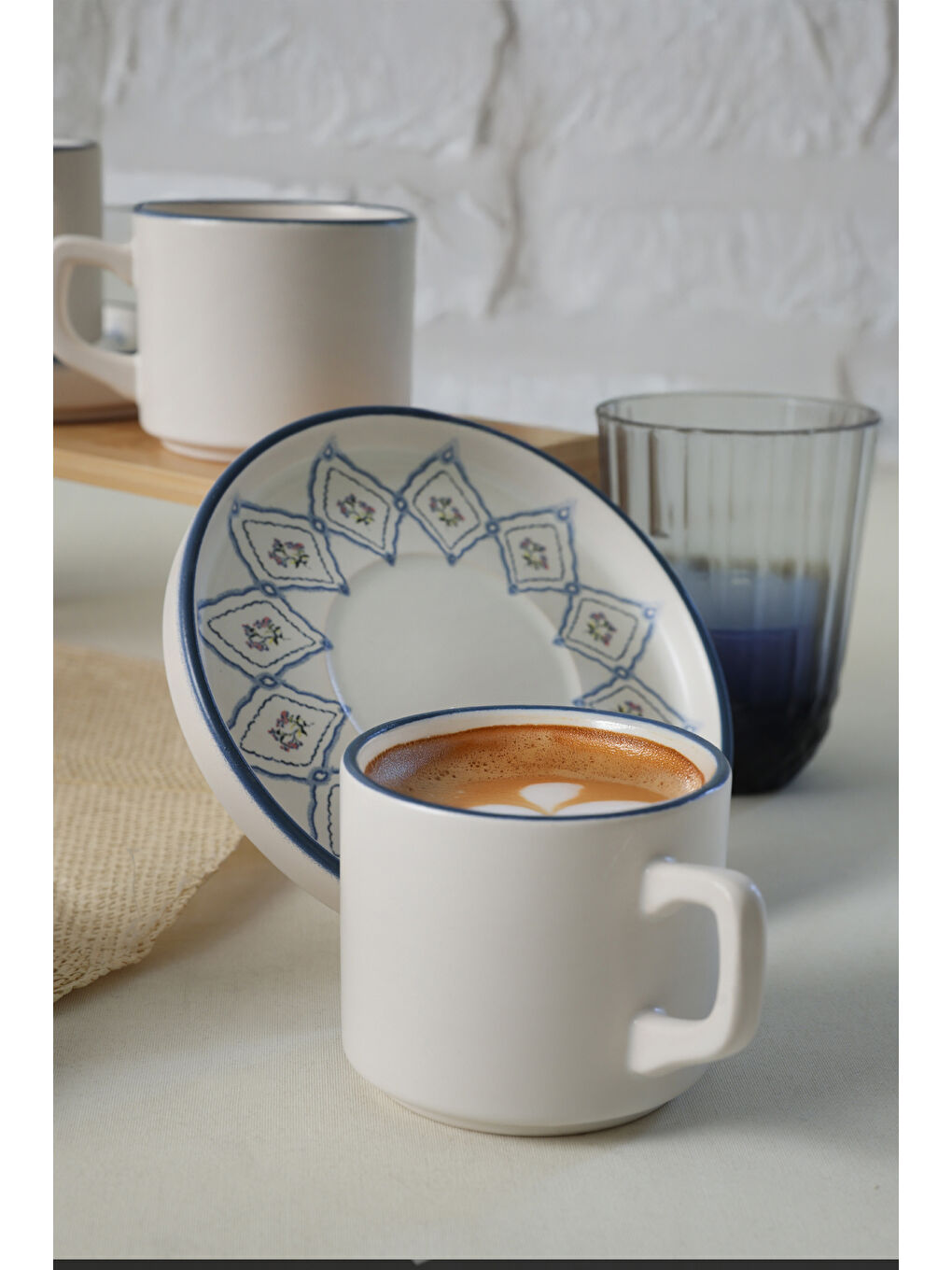 Karışık Floral Waves Stackable Çay Takımı 12 Parça 6 Kişilik-4