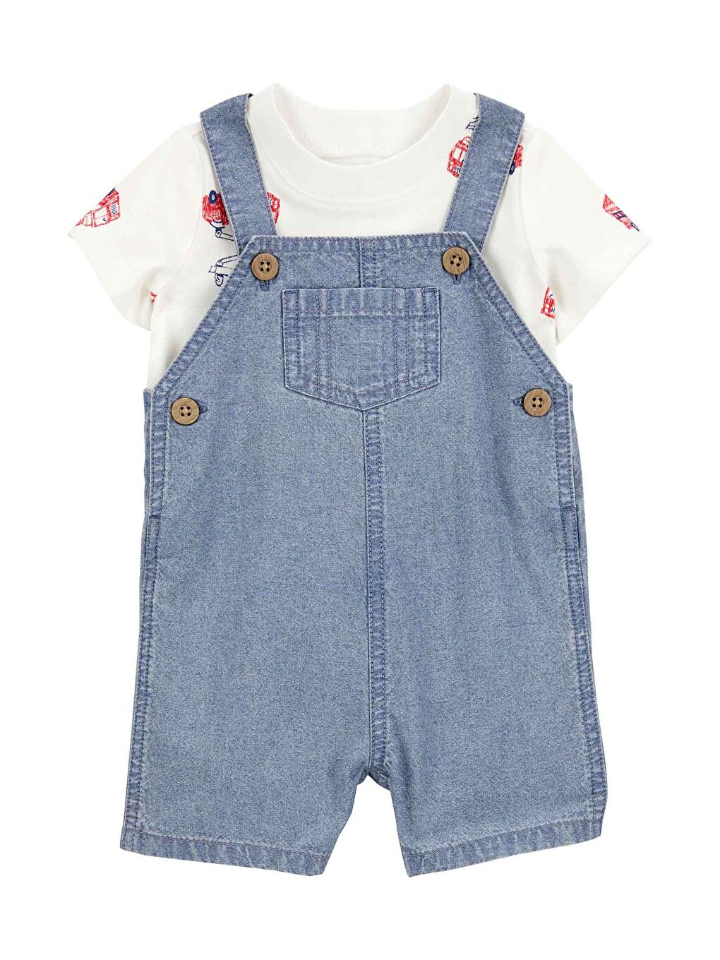Carter's Mavi Erkek Bebek Salopet Set 2'li Paket