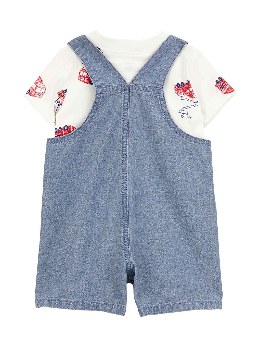 Carter's Mavi Erkek Bebek Salopet Set 2'li Paket - 2