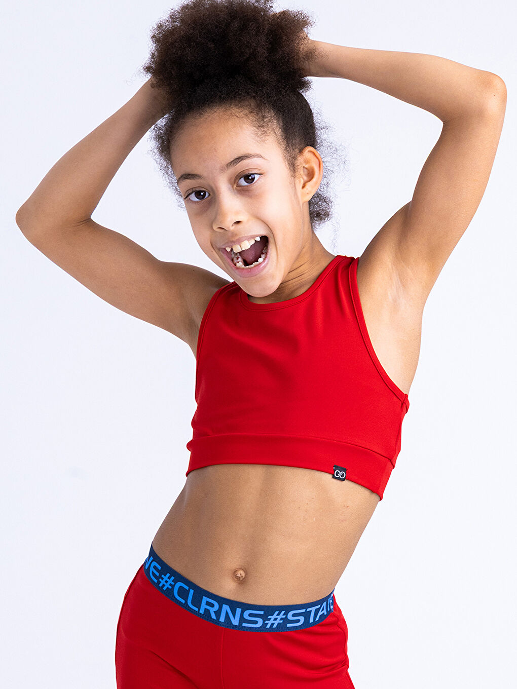 Kırmızı Betty Düz Crop Atlet