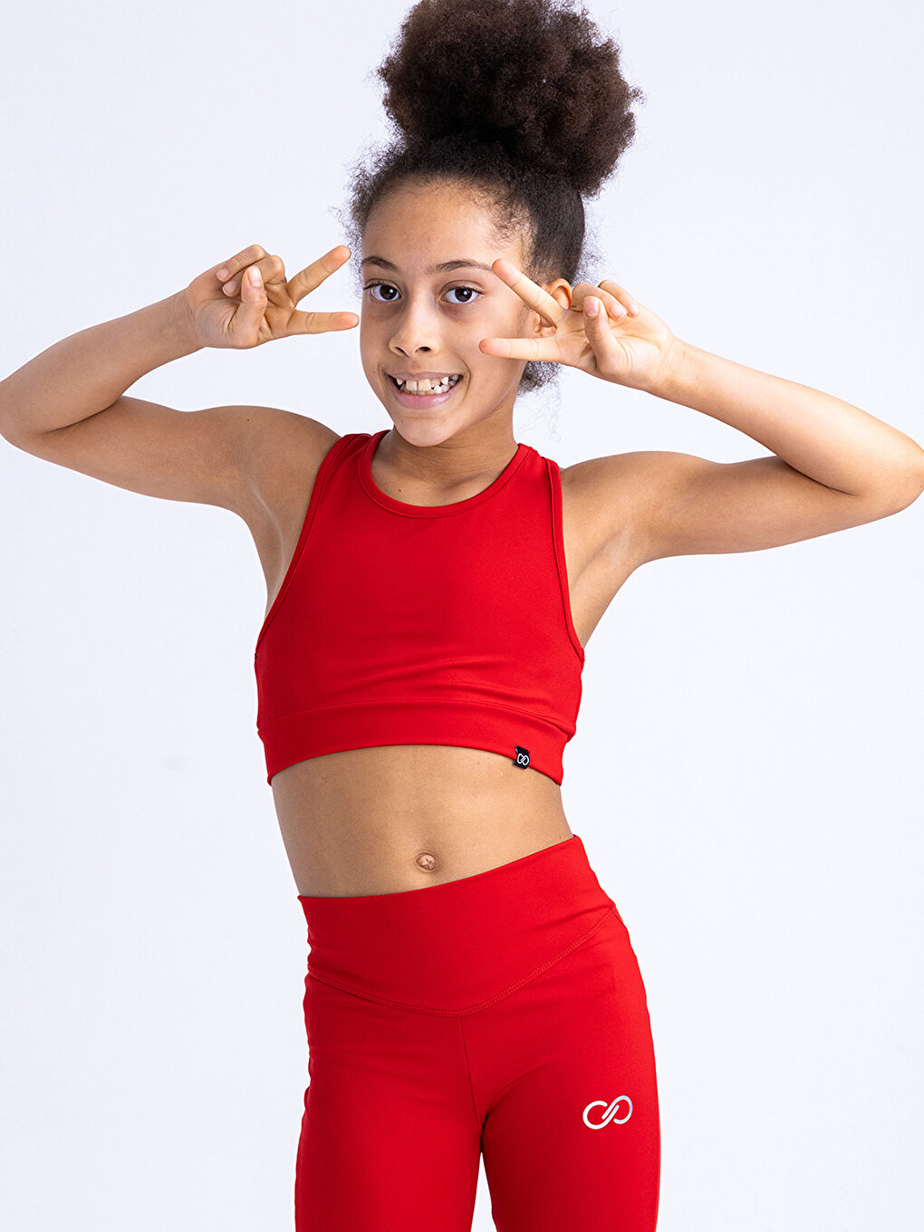 Kırmızı Betty Düz Crop Atlet-1