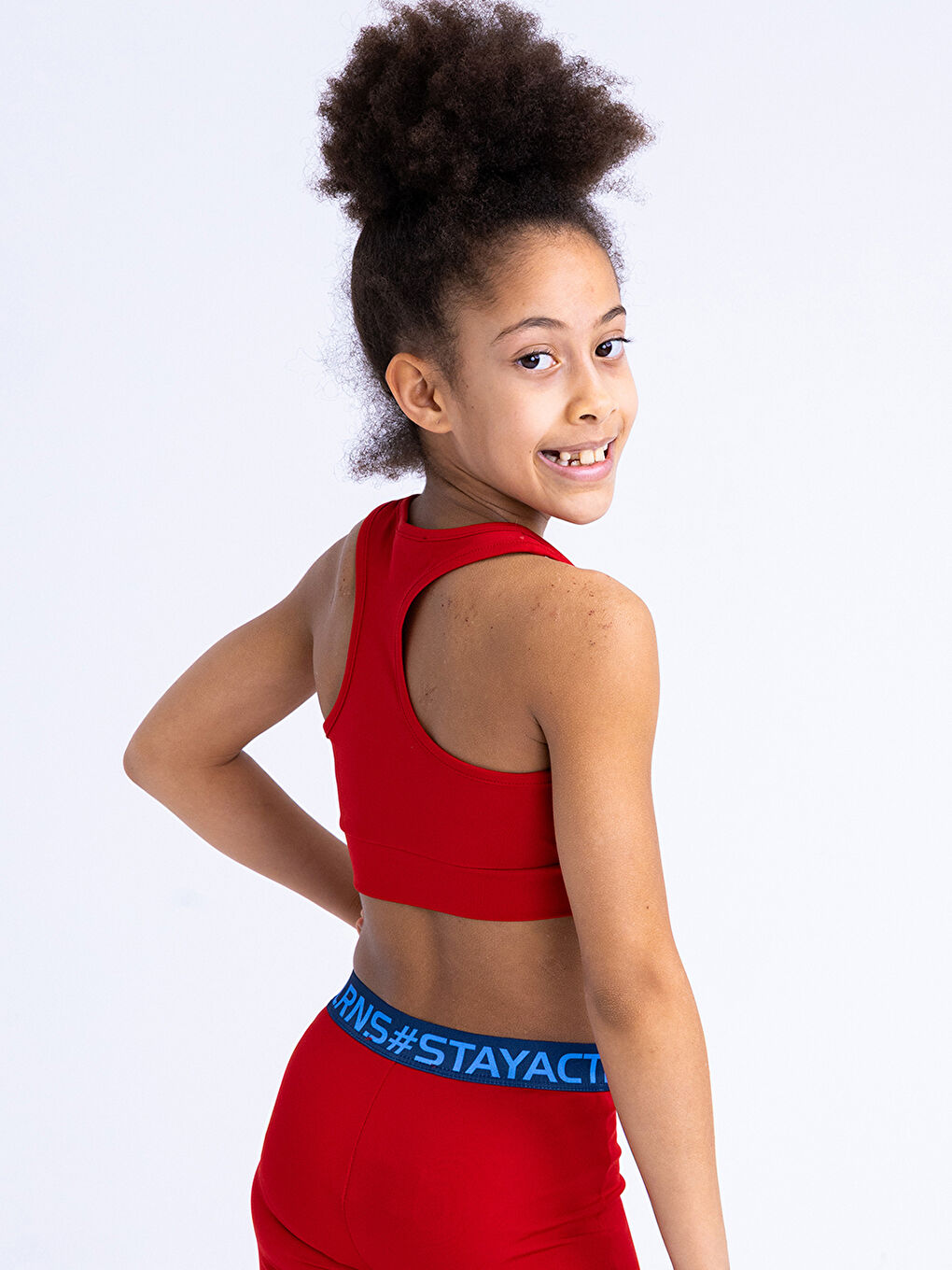 Kırmızı Betty Düz Crop Atlet-2