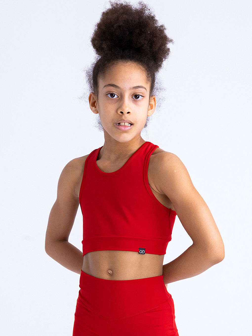 Kırmızı Betty Düz Crop Atlet-3