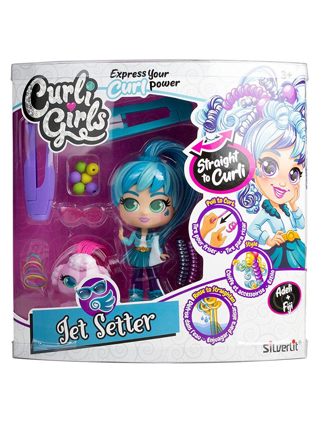 Silverlit Karışık Curli Girls Bebek ve Hayvan 2'li Set - Adeli ve Fiji - 2