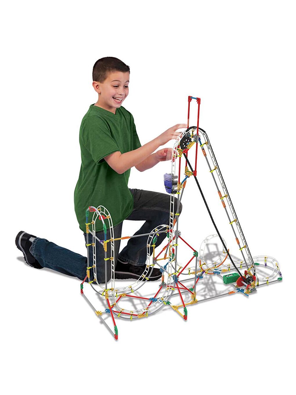 KNex Karışık K'Nex Blizzard Blast Roller Coaster Seti (Motorlu) Hız Treni - 1