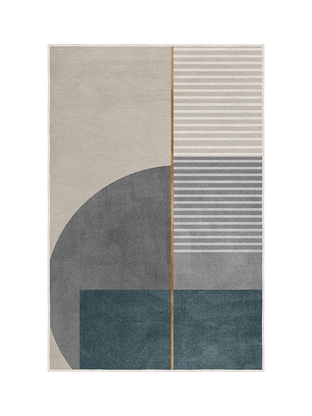 Ekru Özel Tasarım, Kaymaz Taban, İnce, Yıkanabilir, Modern Halı WOOKECE1509 60x100-3