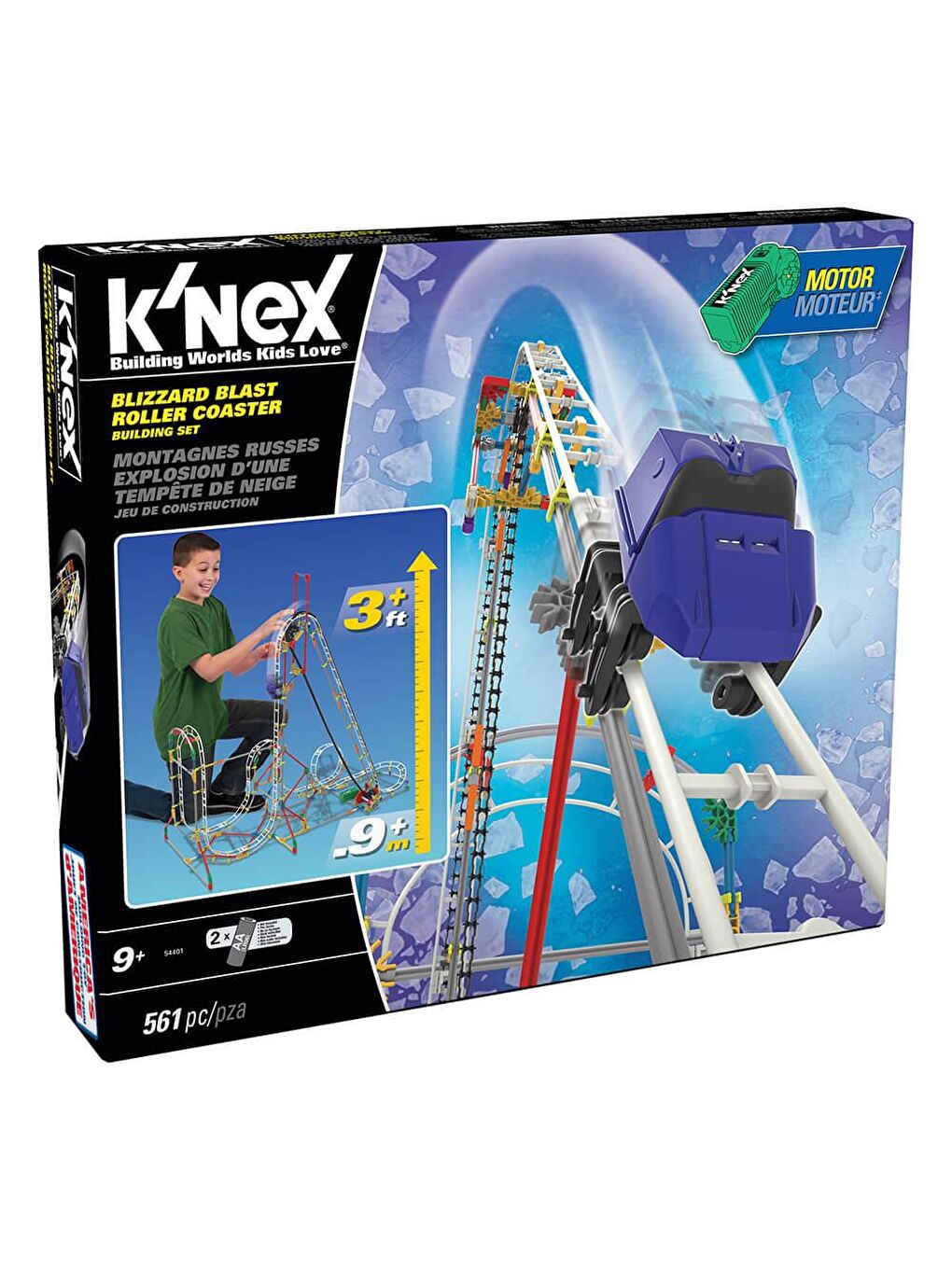 KNex Karışık K'Nex Blizzard Blast Roller Coaster Seti (Motorlu) Hız Treni - 2