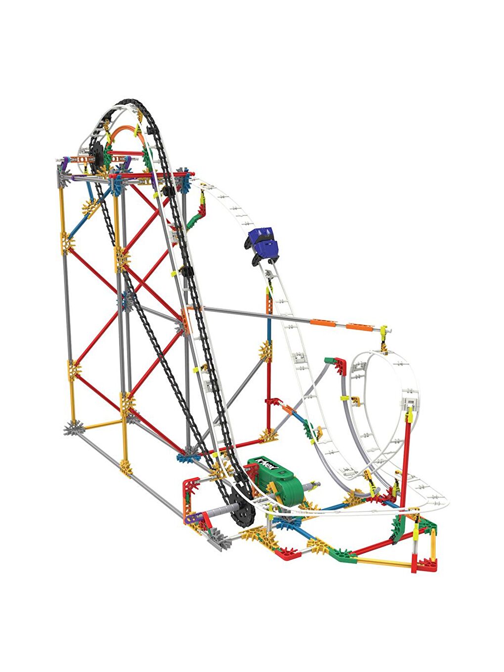 KNex Karışık K'Nex Blizzard Blast Roller Coaster Seti (Motorlu) Hız Treni - 5