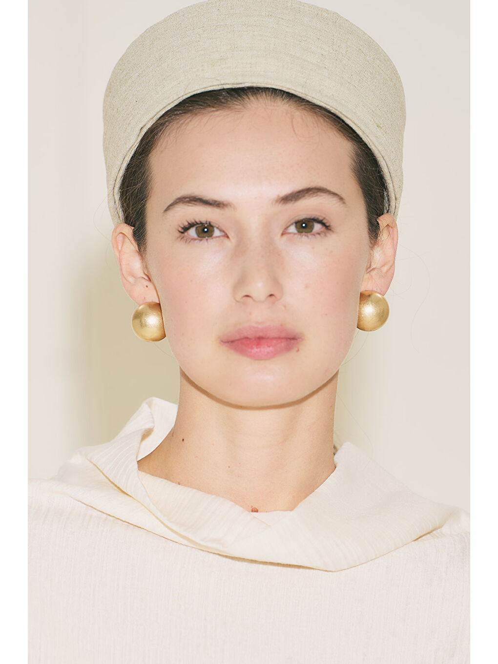 Sarı Dot Küpe Gold-1