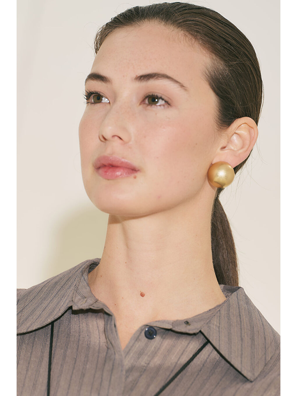 Sarı Dot Küpe Gold-2