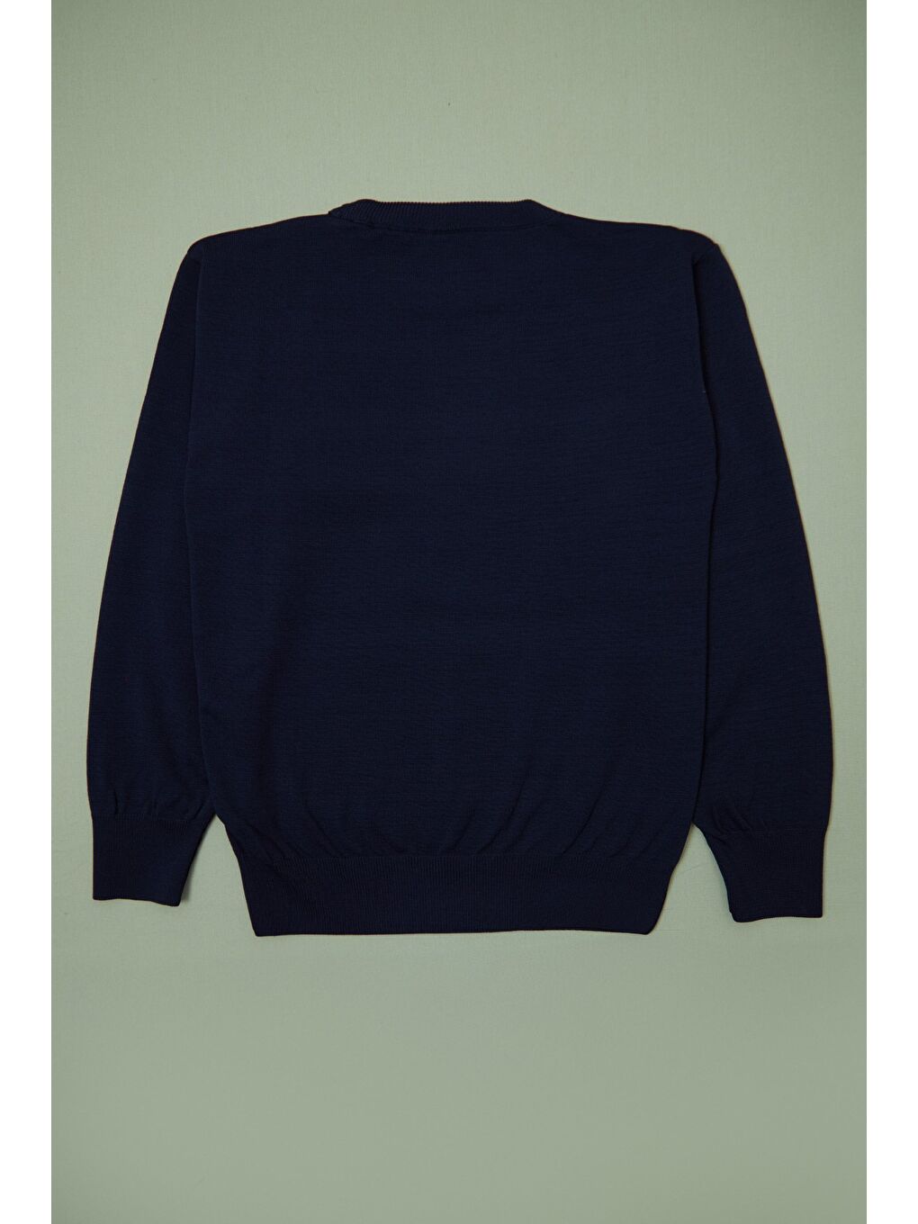 Lacivert Basic Bisiklet Yaka Erkek Çocuk Triko Kazak-2