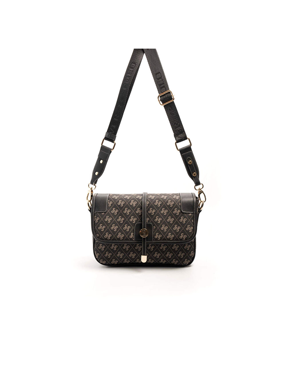 Gri Kadın Çapraz Çanta 1182-46527 SILVER POLO ÇAPRAZ BAYAN ÇANTASI M178 FÜME-MAT SİYAH