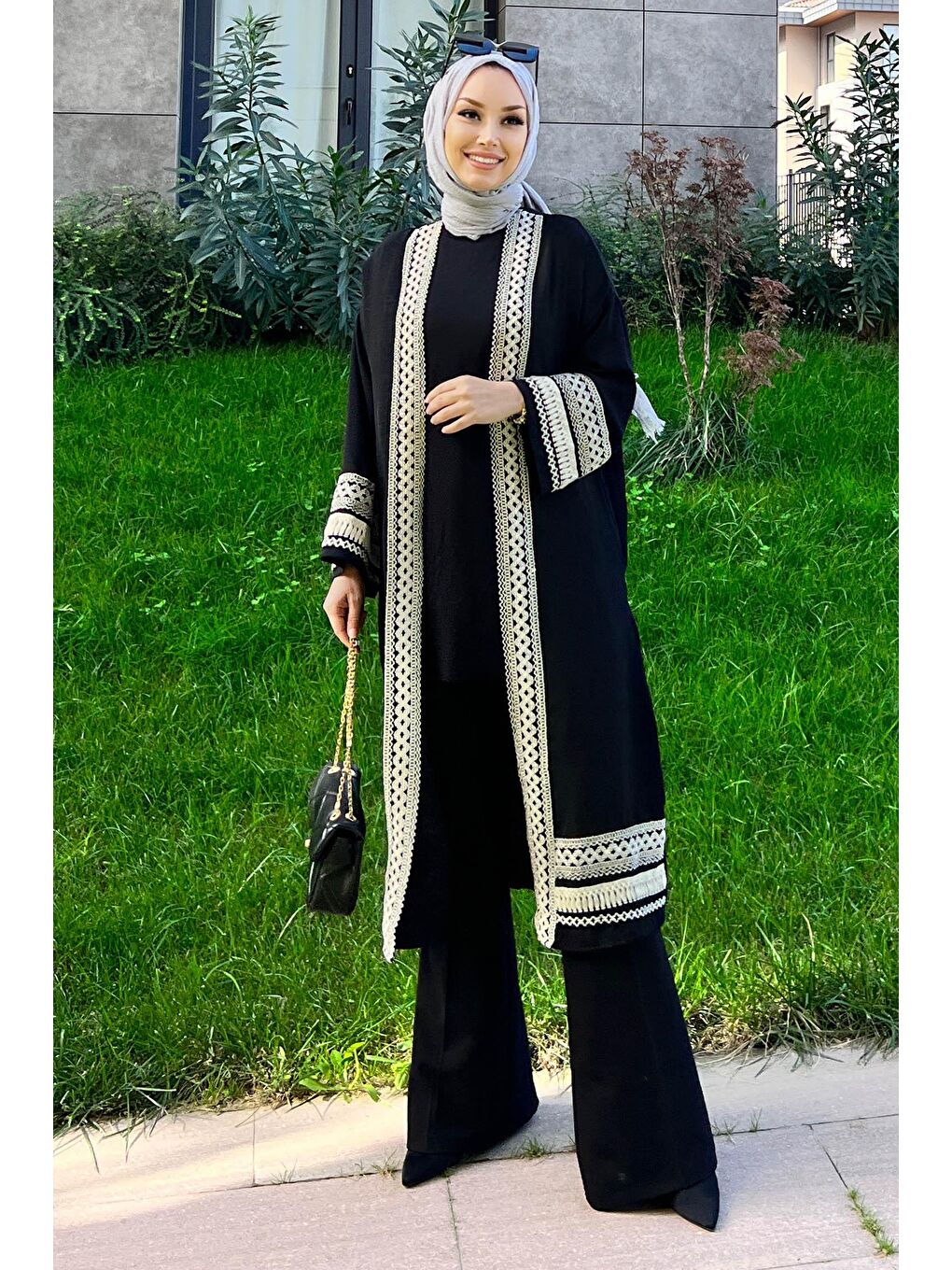 Orta Kadın Siyah Kimono - 10166