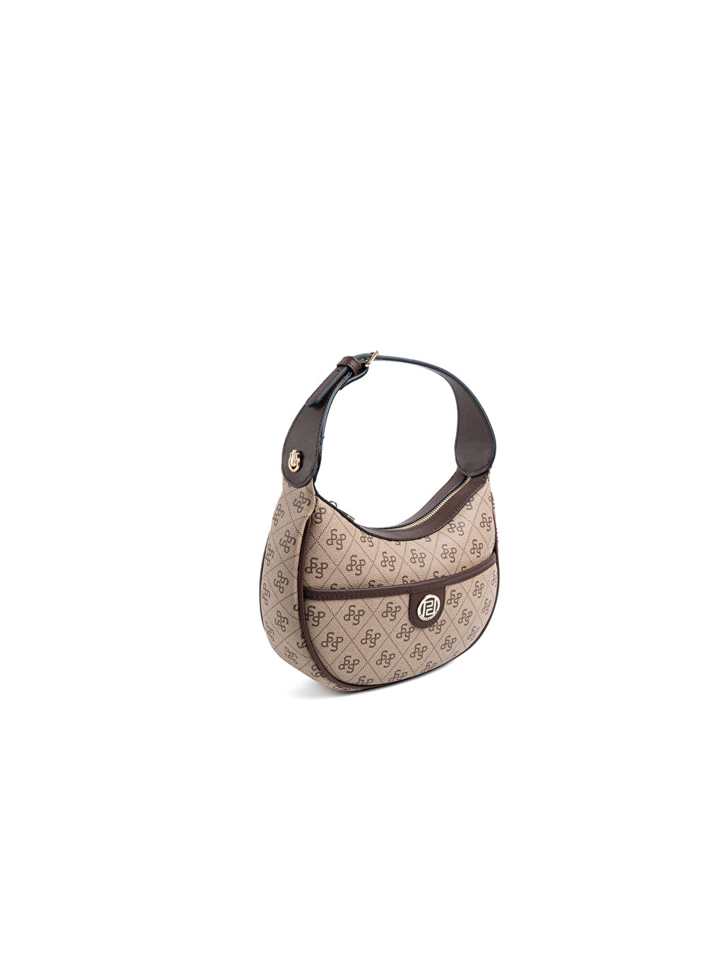 Bej Kadın Omuz Çantası 1194-48198 SILVER POLO BAYAN ÇANTASI M178 KOYU BEJ-MAT KAHVE-1