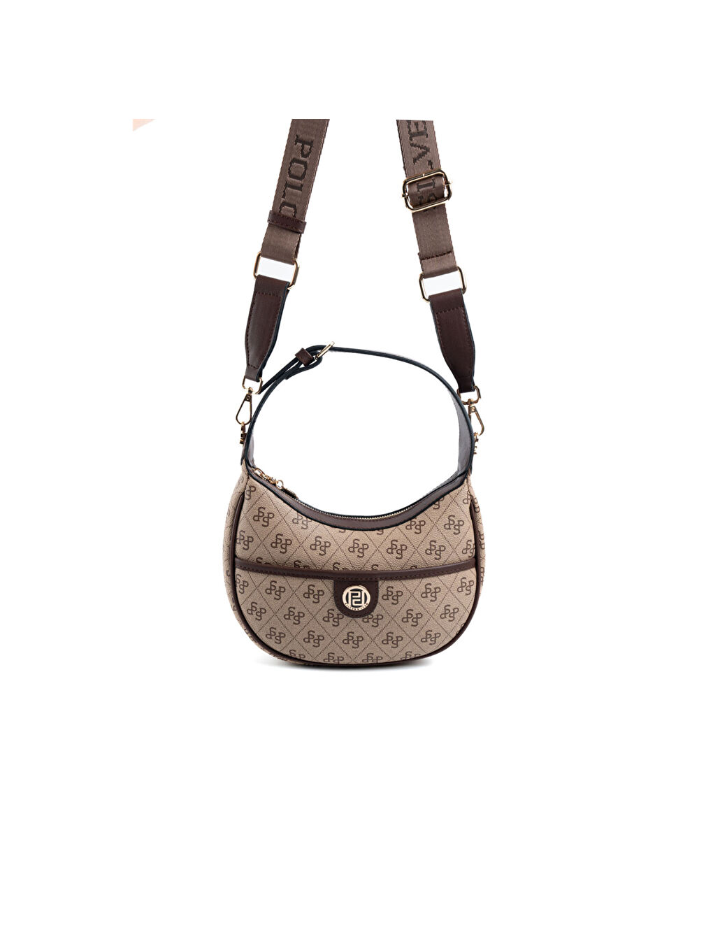 Bej Kadın Omuz Çantası 1194-48198 SILVER POLO BAYAN ÇANTASI M178 KOYU BEJ-MAT KAHVE-4