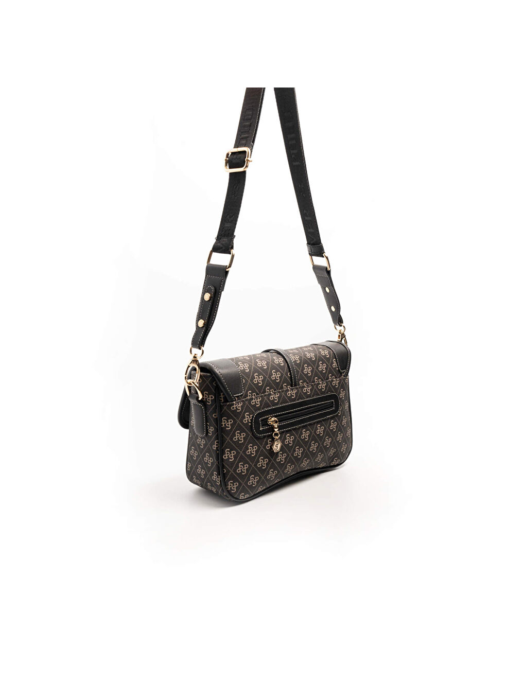 Gri Kadın Çapraz Çanta 1182-46527 SILVER POLO ÇAPRAZ BAYAN ÇANTASI M178 FÜME-MAT SİYAH-3