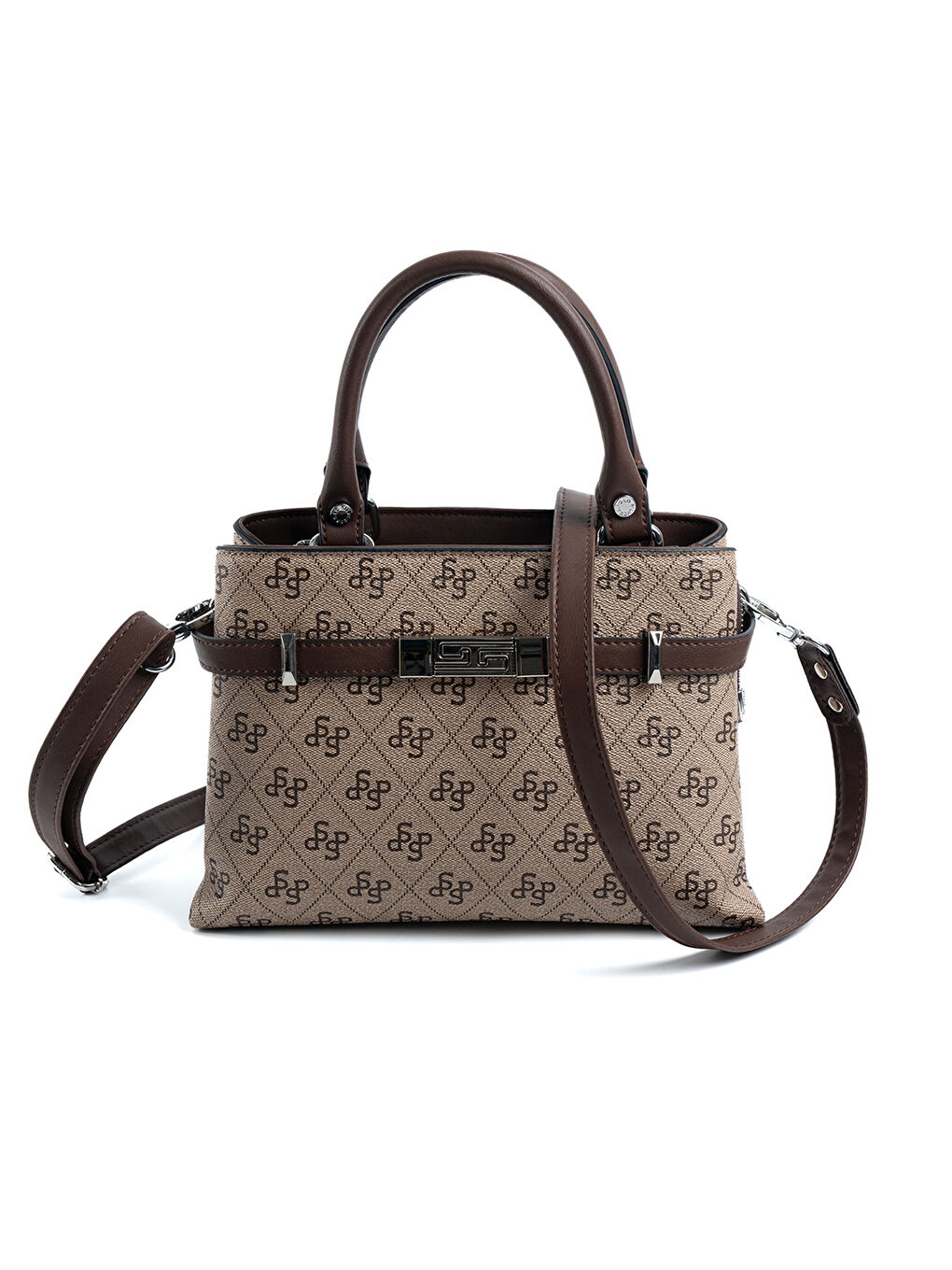 Bej Kadın Omuz Çantası 1149-47906 BAYAN ÇANTASI M178 KOYU BEJ-MAT KAHVE-4