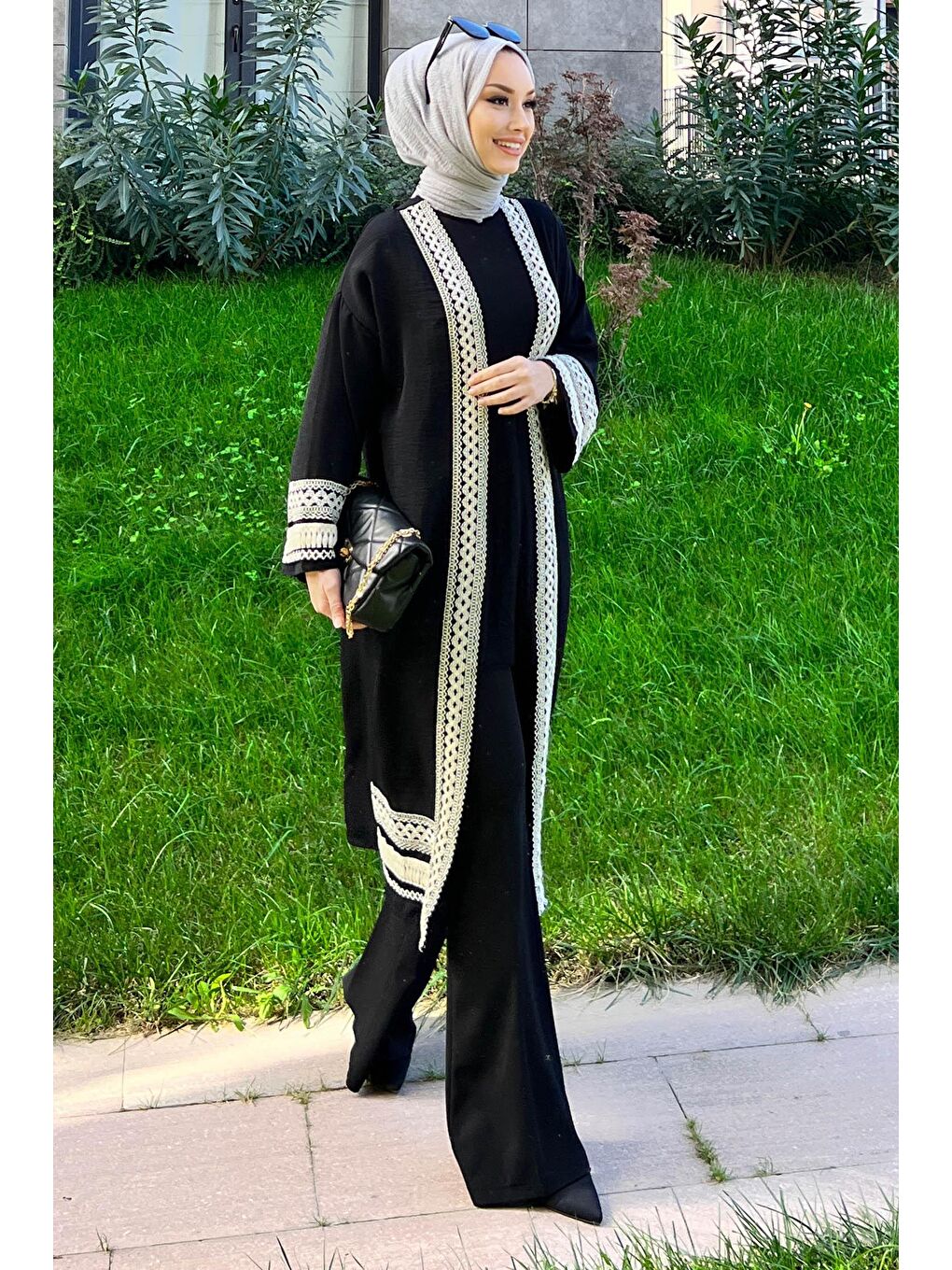 Orta Kadın Siyah Kimono - 10166-3