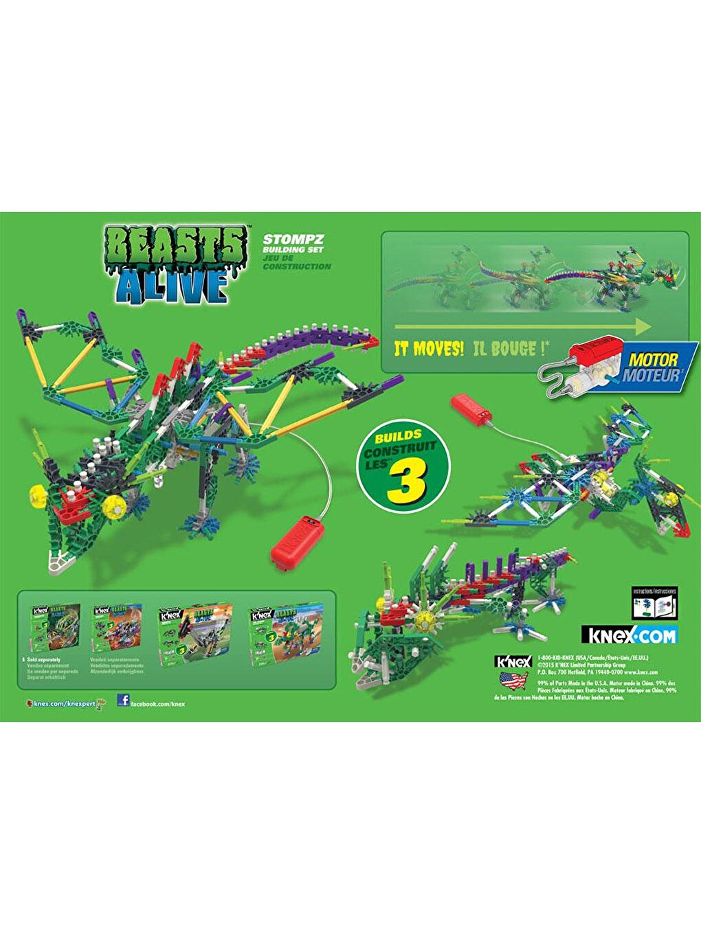 KNex Karışık K'Nex Stompz Yapım Seti (Motorlu) Beasts Alive Serisi - 2