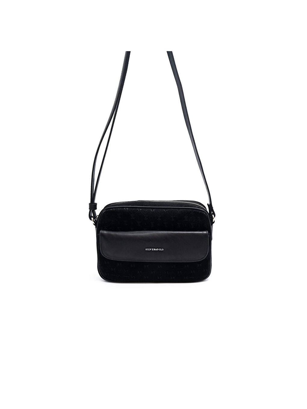 Siyah Kadın Çapraz Çanta 1165-45961 SILVER POLO ÇAPRAZ BAYAN ÇANTASI M158 SİYAH-NOVA SİYAH