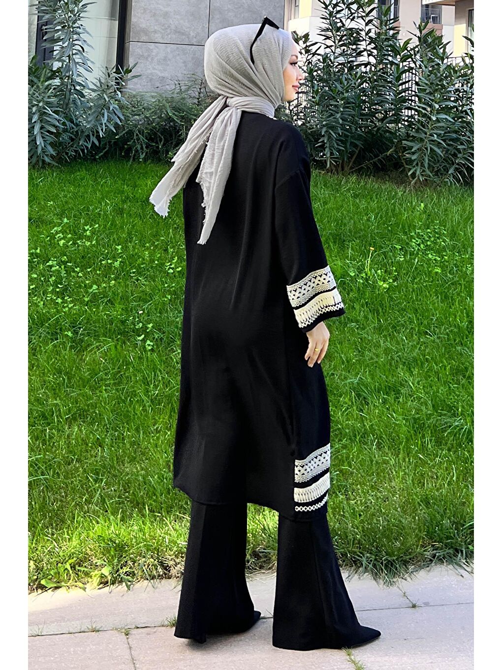 Orta Kadın Siyah Kimono - 10166-5
