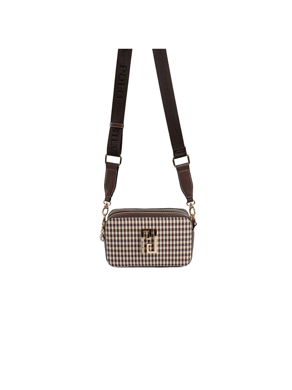 Kahverengi Kadın Çapraz Çanta 1078-47385 SILVER POLO ÇAPRAZ BAYAN ÇANTASI M191 KAHVE SARI-MAT KAHVE-1