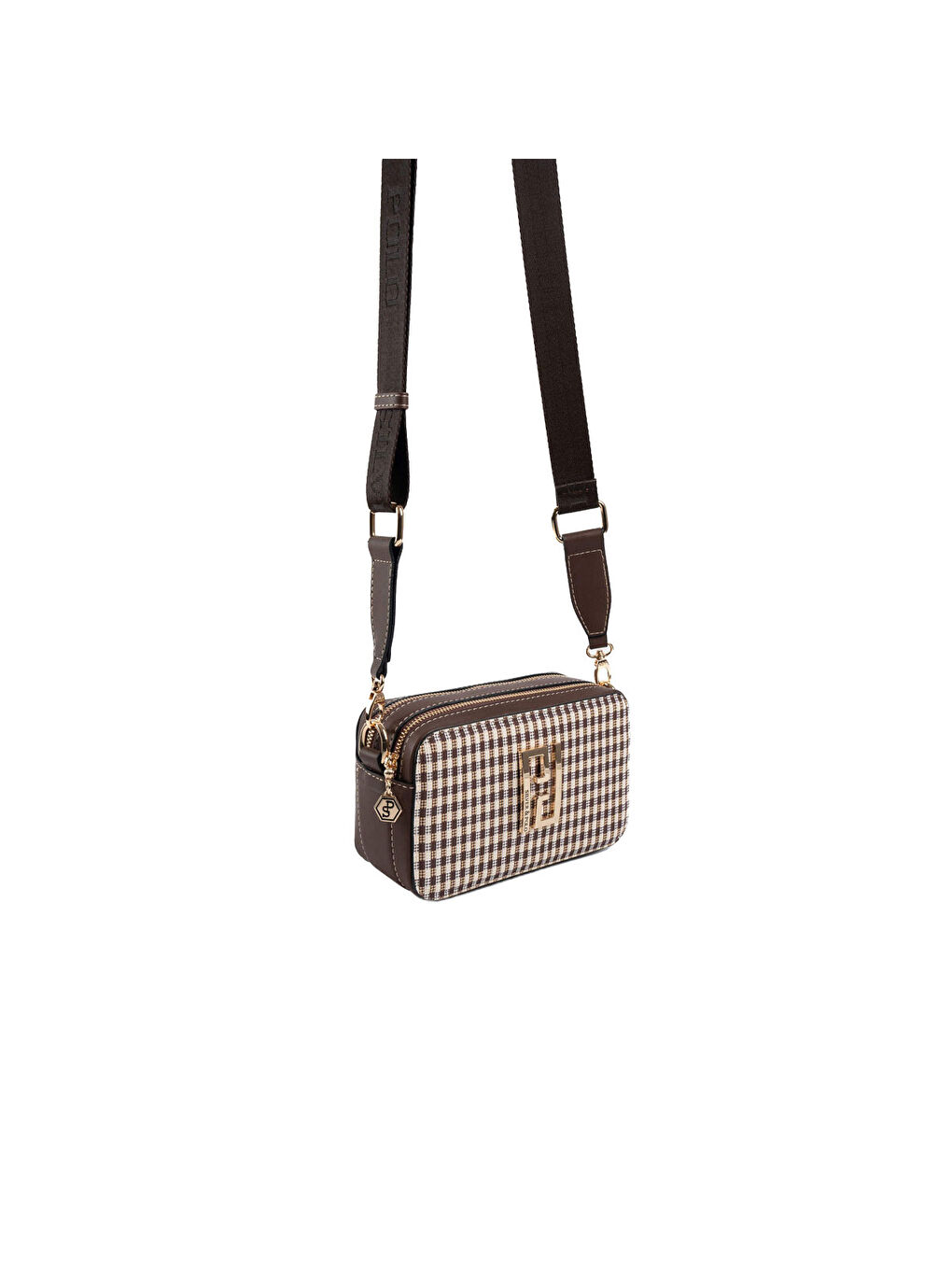 Kahverengi Kadın Çapraz Çanta 1078-47385 SILVER POLO ÇAPRAZ BAYAN ÇANTASI M191 KAHVE SARI-MAT KAHVE-2