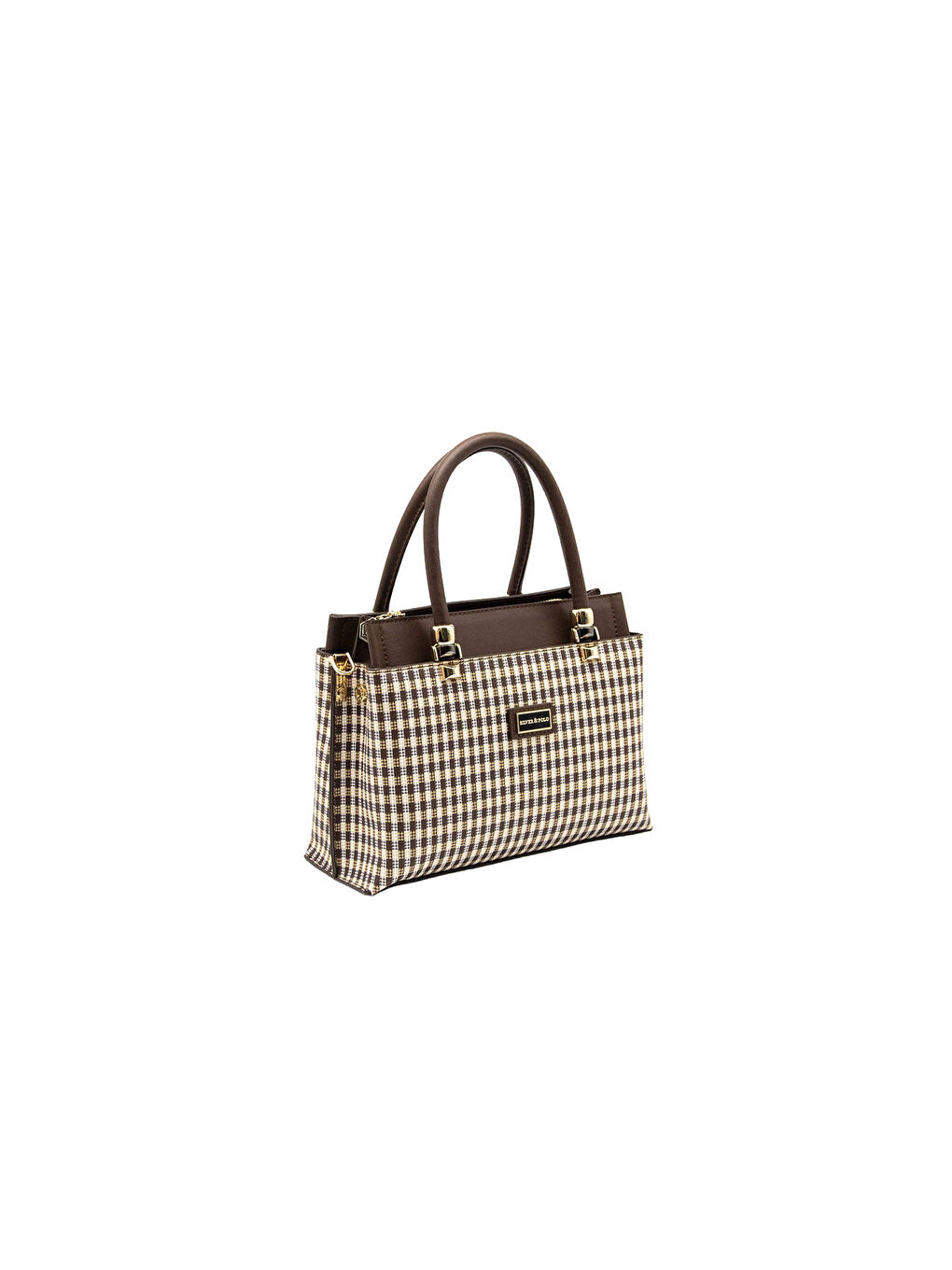 Kahverengi Kadın Omuz Çantası 826-45420 SILVER POLO BAYAN ÇANTASI M191 KAHVE SARI-MAT KAHVE-2