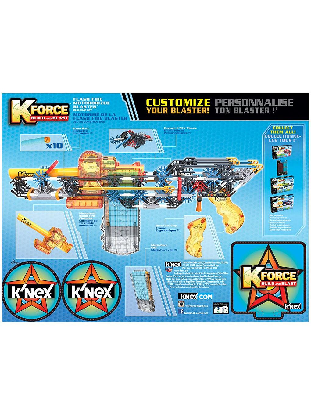 KNex Karışık K'Nex K-Force Flash Fire Blaster Yapı Seti (Motorlu) 47010 - 2