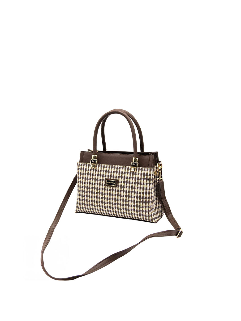 Kahverengi Kadın Omuz Çantası 826-45420 SILVER POLO BAYAN ÇANTASI M191 KAHVE SARI-MAT KAHVE-5