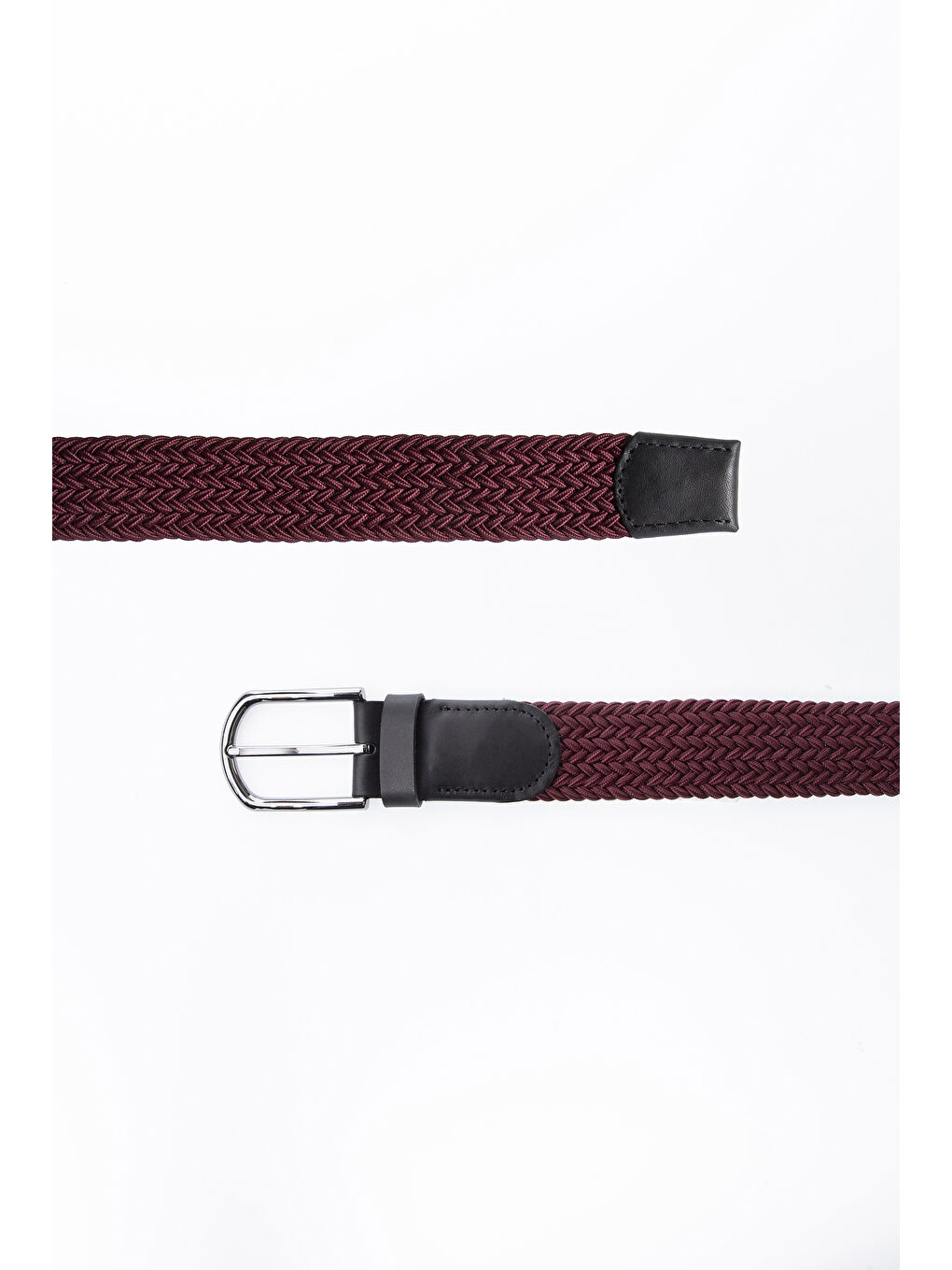 Bordo Hediye Kutulu Spor Elastanlı Elastik Örgü Kemer-1