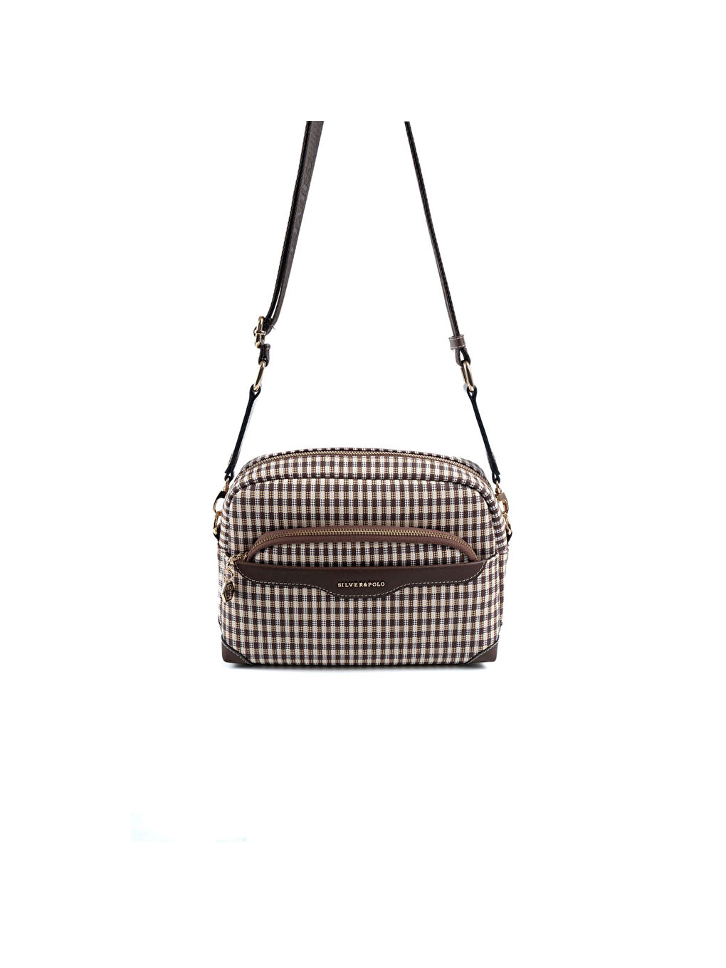 Kahverengi Kadın Çapraz Çanta 1201-47996 SILVER POLO ÇAPRAZ BAYAN ÇANTASI M191 KAHVE SARI-MAT KAHVE