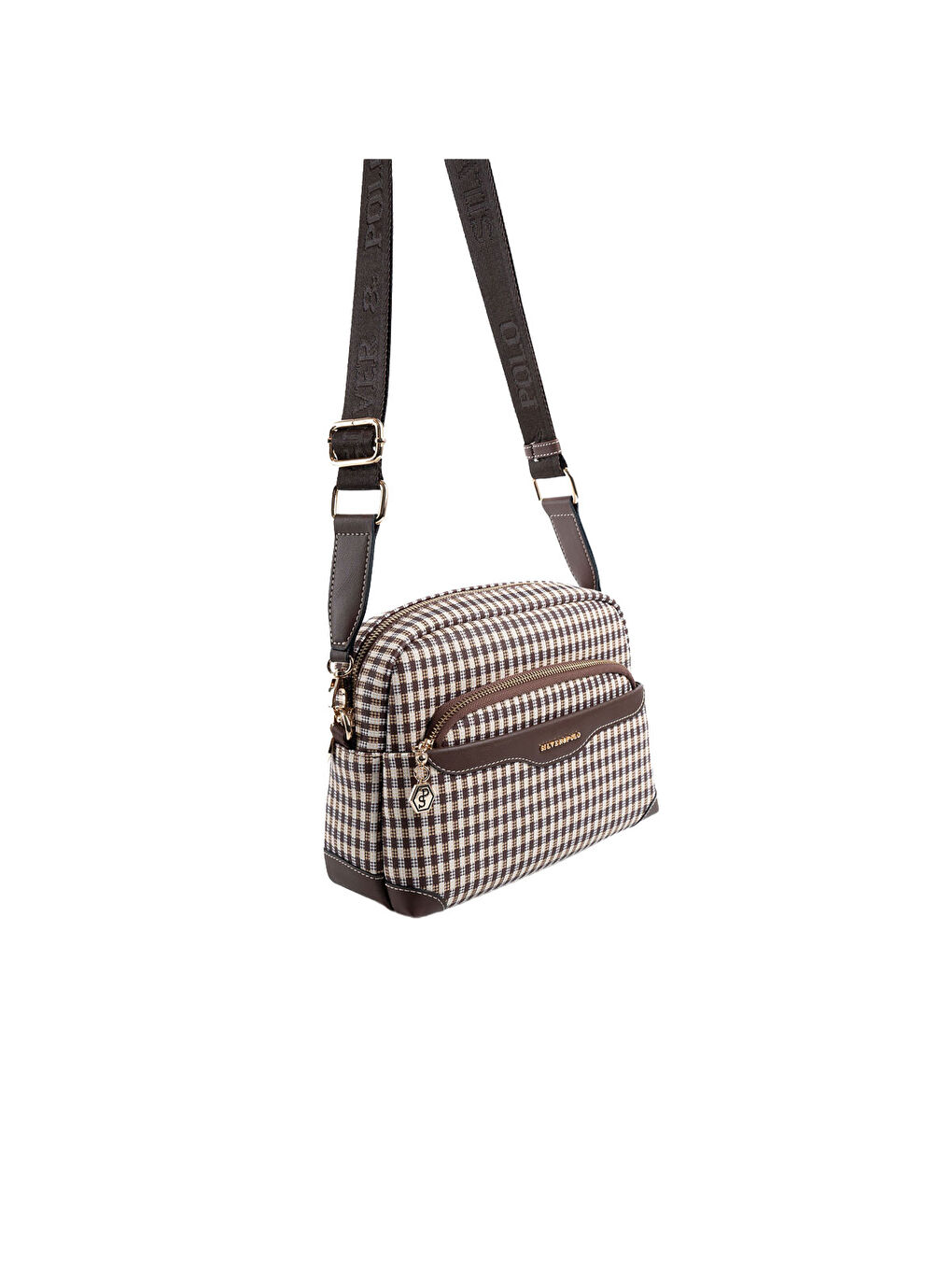 Kahverengi Kadın Çapraz Çanta 1201-47996 SILVER POLO ÇAPRAZ BAYAN ÇANTASI M191 KAHVE SARI-MAT KAHVE-1