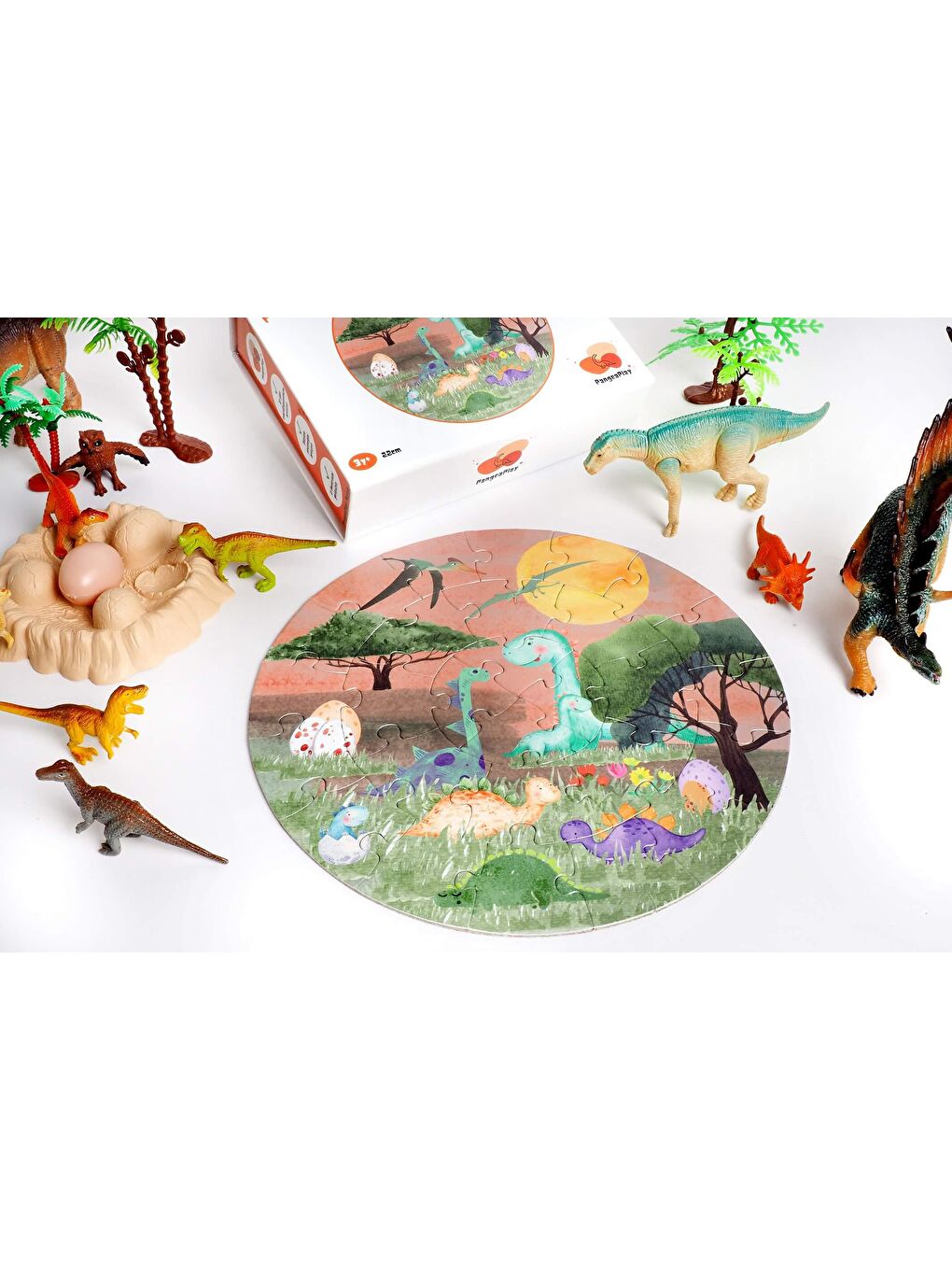 PangeaPlay Karışık 28 Parça Puzzle - Dinozor Ormanı - 1